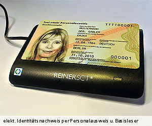 Umsetzung des elektronischen Identitaetsnachweis (eID-Funktion, Online-Ausweisfunktion per Basisleser von REINER SCT)